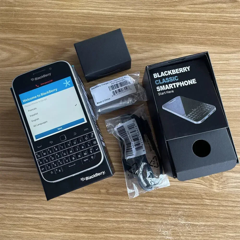 Original Unlocked BlackBerry Classic Q20 4G LTE Mobile 8MP WIFI 3.5" 16GB ROM 2GB RAM Qwerty Bluetooth Cell Phone Smartphone Bar