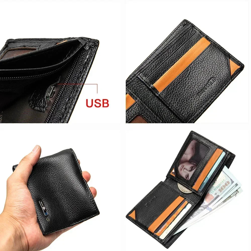 Smart Wallet Fashion Wallet GPS Bluetooth Tracker Gift for Father's Day Slim Credit Card Holder Cartera Hombre Tarjetero Wallets